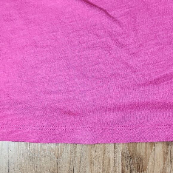 🐞Loft Pink Scoop Neck Short Sleeve Top Medium - Picture 13 of 13